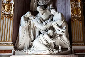 Trinita Dei Monti Prints: The Deposition of the cross sculpture