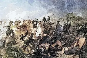 Historical Illustration Prints: Der Angriff der Schweren Brigade von Lord Somerset während der Schlacht von Waterloo