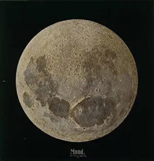 Textbook Prints: Der Mond - Ölgemälde von Julius Grimm