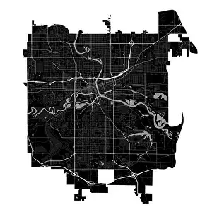 Iowa Prints: Des Moines city map, capital of the USA state of Iowa