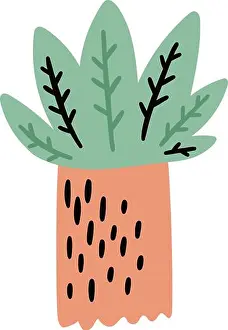 Forest Garden Prints: Desert plant. Small savannah tree. Exotic nature flora
