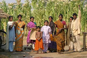 Desia Kondh tribal inhabitants of Bhatpur village Orissa India