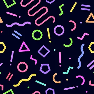 Design from 80s. Seamless memphis pattern illustration