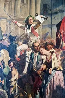 Museo Bellas Artes Prints: Detail, Les Vainqueurs de la Bastille devant l'Hôtel de Ville