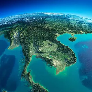 Andaman Prints: Detailed Earth. Indochina peninsula