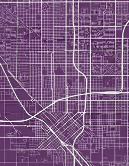 Detailed map of Fresno city California administrative area