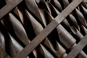 Rusty Prints: Details of rusted equipment in slate workings, Llanberis, Gwynedd, North Wales