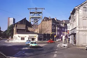 Slide Prints: DEU, Germany: Historical slides from the times 80-90s, Dortmund-Derne. Cityscape 80s