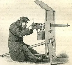 Armament Prints: Deutsch: Maxim-Schnellfeuerkanone zu der Expedition von Emin Pasha