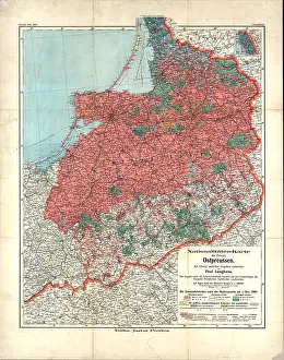 1907 Prints: Deutsch: Nationalitäten-Karte der Provinz Ostpreussen / auf Grund amtlicher Angaben entworfen von Paul Langhans