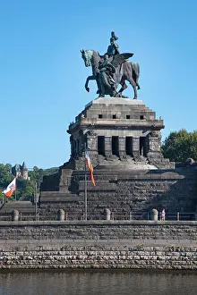Wilhelm Prints: Deutsche Eck (German Corner), Imperial Wilhelm statue