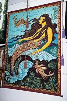 Galle Prints: dh Batik shop GALLE SRI LANKA Batiks wall hanging artwork display art pattern fabric painting