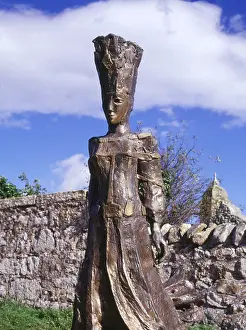 Alba Prints: dh Pict Queen statue PORTMAHOMACK EASTER ROSS CROMARTY Pictish trail Tarbat discovery centre alba picts Scotland