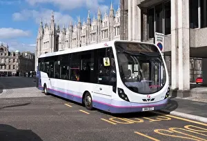 dh Single decker bus TRANSPORTATION ABERDEEN First bus Wright StreetLite DF public transport buses