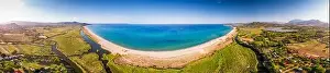 Giunco Prints: Di Su Tiriarzu beach near Posada village on Sardinia island, Italy, Europe