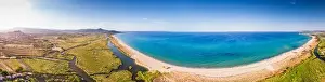 Di Su Tiriarzu beach near Posada village on Sardinia island, Italy, Europe
