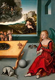 Melancholy Prints: Die Melancholie - The Melancholy 1532 Lucas Cranach the Elder (1472–1553) German Germany