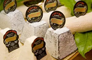 Nourishments Prints: Different cheese specialities, Céneri and Fils cheese store