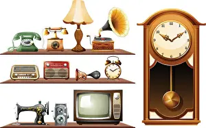 Different kind of vintage objects