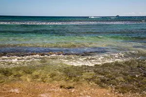 Virgin Islands Prints: Different shades of color in the water in St. Thomas, U.S. Virgin Islands