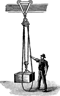 Differential Prints: A differential pulley is used to manually lift very heavy objects like car engines