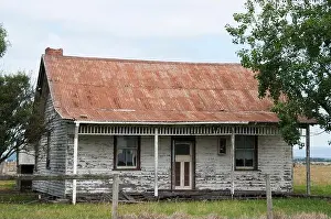 Neglected Prints: Dilapidated farmhouse cottage outside Yarram in the South Gippsland countryside of Victoria