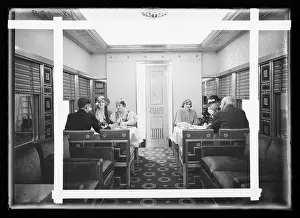 Part Of Prints: Dining area detail in aluminum train car named the George M