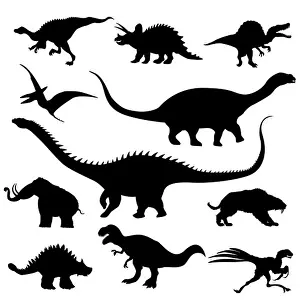 Herbivore Prints: Dinosaur silhouettes collection