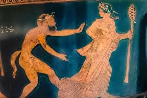 Heritage Tourism Prints: Dionysus chasing a meade, Crátera - calyx-Krater