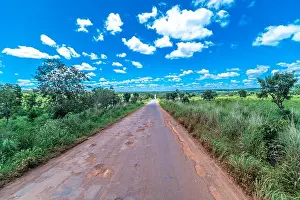 Amazon Prints: dirt road with potholes in Brazil