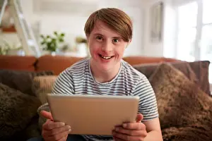 Disability Prints: disability, tablet-pc, Trisomy 21, streaming, disabilities, ipad, tablet pc