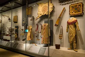 New York State Prints: display of original Native American art & artifacts