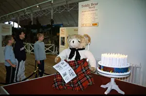 Teddy Prints: Display at Teddy Bear Story 100 Years of the Teddy Bear Museum of Childhood Bethnal Green London Nick Hanna 2003