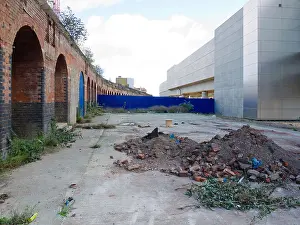 Rubble Prints: Disused area between Shoreditch High Street Underground station and Bethnal Green Road