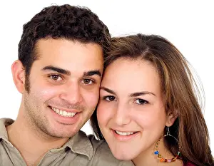 Asians Prints: diverse happy couple portrait
