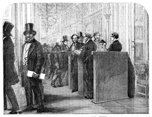 Palace Of Westminster Prints: The Division Lobby, House of Commons: Taking the Votes