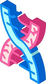 dna decay isometric icon vector sign illustration