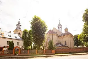 Lwow Prints: Dobromyl, Ukraine - July, 2021: Catholic church of the Transfiguration in Dobromyl