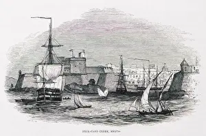 Ports Prints: Dock Yard Creek, Malta Allan John H 1843