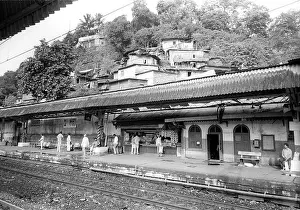 Huts Prints: Dockyard road railway station ; Bombay Mumbai ; Maharashtra ; India