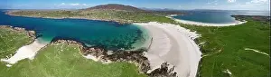 White Sand Beach Prints: Dogs Bay beach, a horseshoe shaped bay with more than a mile long stretch of white sandy beach in county Galway