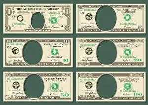 Valuable Prints: Dollar currency notes vector money