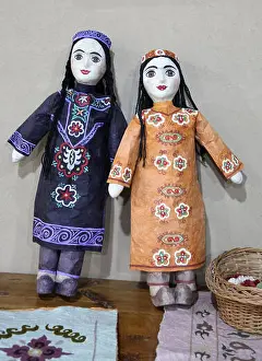 Tree Bark Prints: Dolls made from silk paper at a factory in Uzbekistan