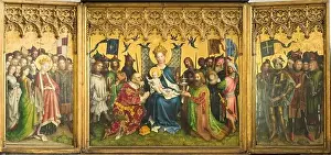 Cologne Cathedral Prints: The Dombild Altarpiece, Cologne Cathedral (Altar of Three Magi) 1445 by Stefan Lochner