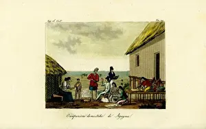 Historia Universal Prints: Domestic occupations of the Chamorro women of Agana (Hagatna)