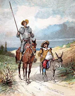 Literature Prints: Don Quixote, fully titled The Ingenious Gentleman Don Quixote of La Mancha (Spanish)