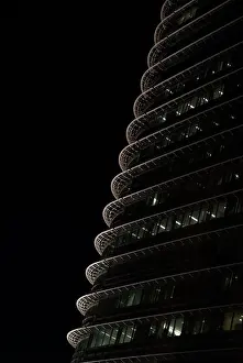 Developer Prints: Donga Newspaper Tower in central Seoul at night, Korea
