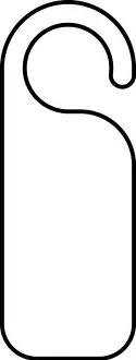 Knob Prints: Door hanger template outline