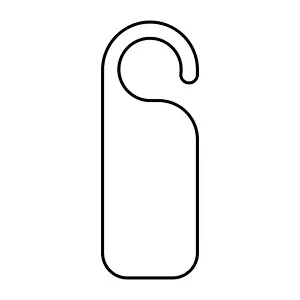 Knob Prints: Door hanger template outline vector door knob do not disturb hanger corporate empty template