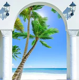Doorway Prints: door open palm beach